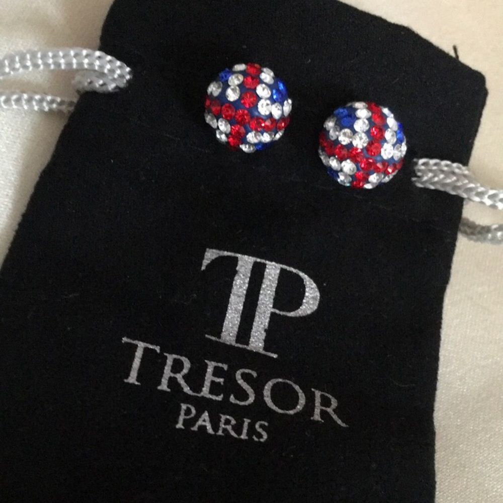 Tresor Paris Union Jack bauble earrings